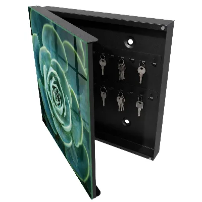 Wall mounted key box Green rosette