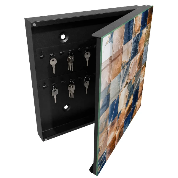 Wall mounted key box Marble mosaic