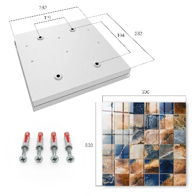 Wall mounted key box Marble mosaic