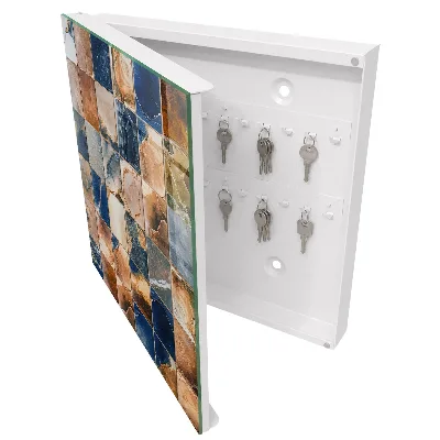 Wall mounted key box Marble mosaic