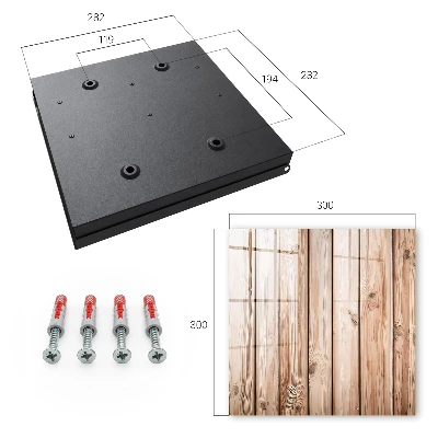 Key box for wall Wooden planks