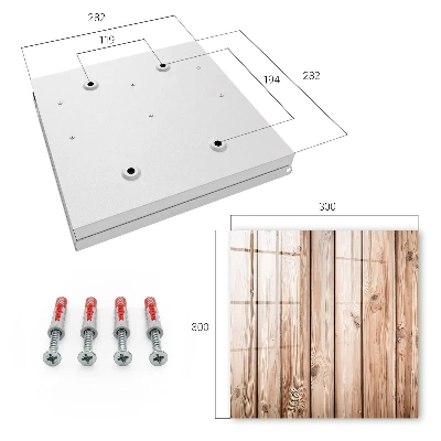 Key box for wall Wooden planks