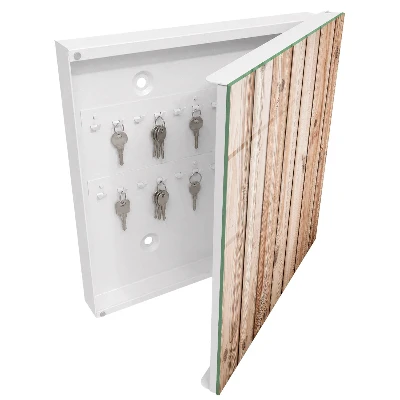 Key box for wall Wooden planks