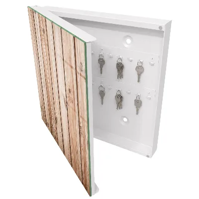 Key box for wall Wooden planks