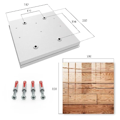 Wall mounted key box Wooden planks