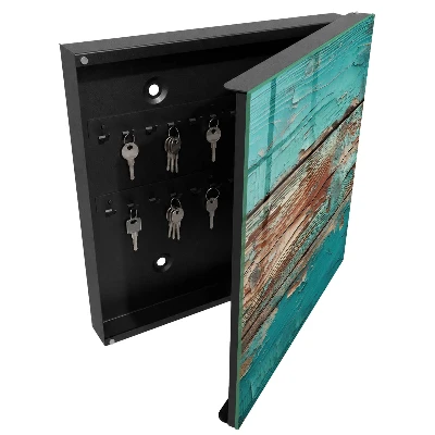 Key cabinet Turquoise wood
