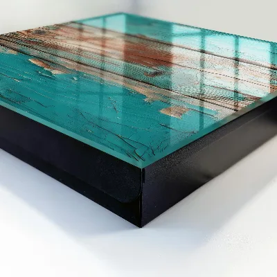 Key cabinet Turquoise wood