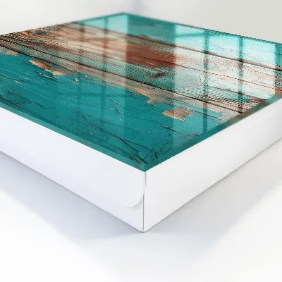 Key cabinet Turquoise wood