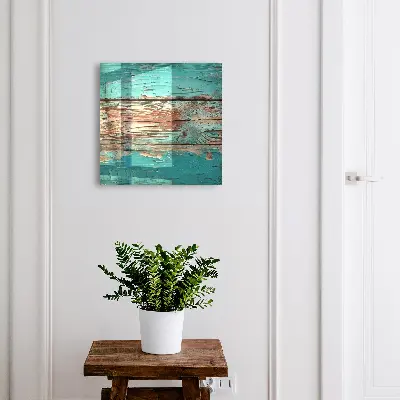 Key cabinet Turquoise wood
