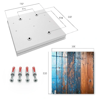Wall mounted key box Wood texture