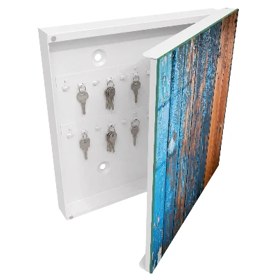 Wall mounted key box Wood texture