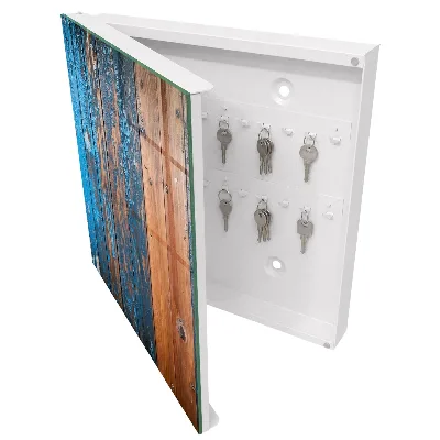 Wall mounted key box Wood texture