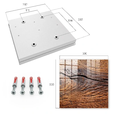 Key box for wall Wood texture