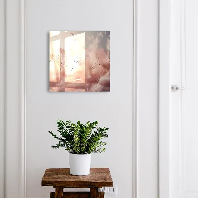 Key cabinet Pastel feathers