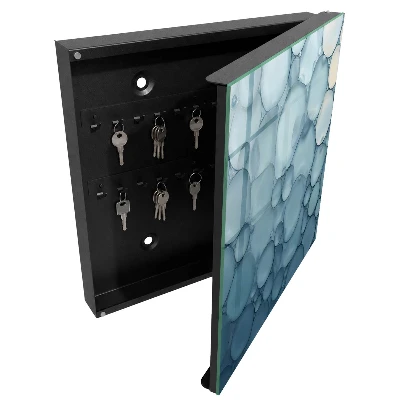 Wall mounted key box Blue bubbles