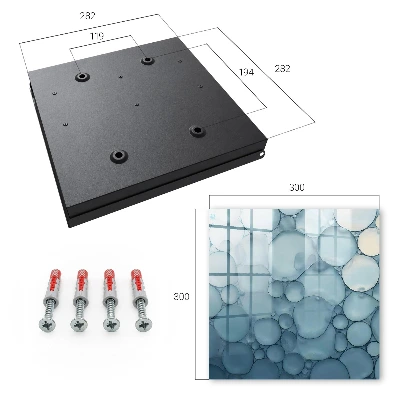 Wall mounted key box Blue bubbles