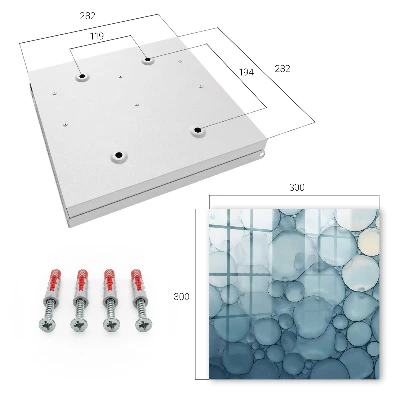 Wall mounted key box Blue bubbles