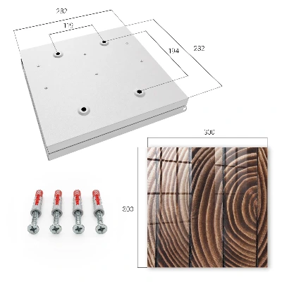 Key box for wall Wood waves