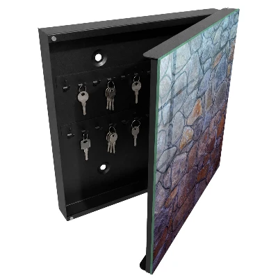 Wall mounted key box Stone texture
