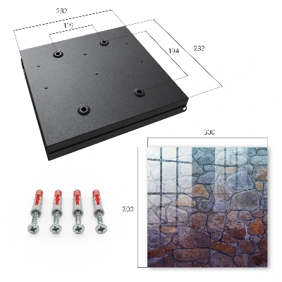 Wall mounted key box Stone texture