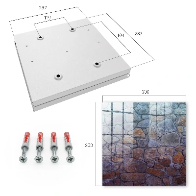 Wall mounted key box Stone texture