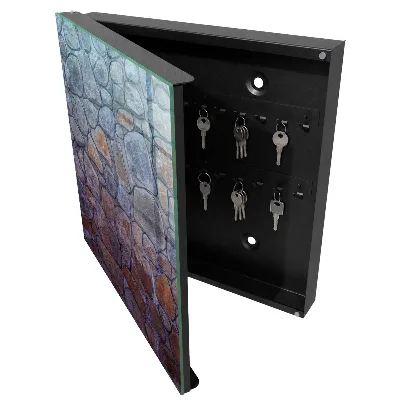 Wall mounted key box Stone texture