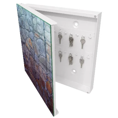 Wall mounted key box Stone texture