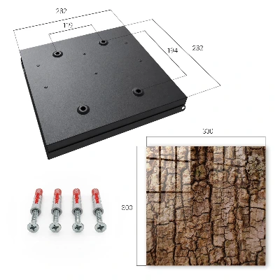 Key box for wall Tree bark