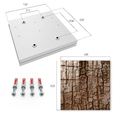 Key box for wall Tree bark