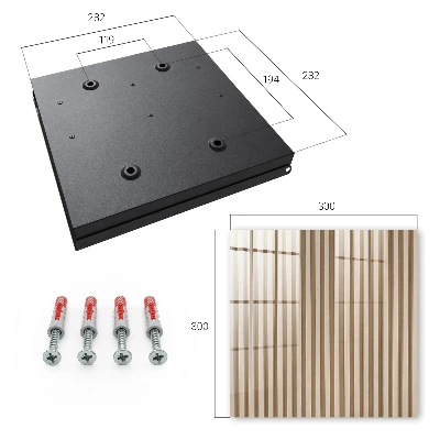 Wall mounted key box Beige lines