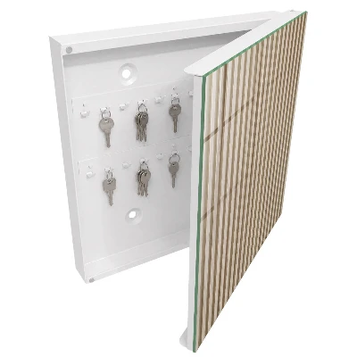 Wall mounted key box Beige lines