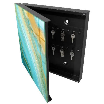 Key cabinet colorful waves design