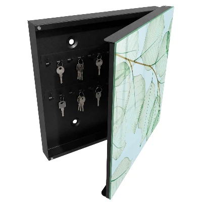Wall mounted key box Green leaves