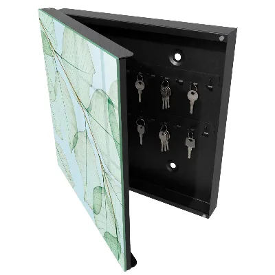 Wall mounted key box Green leaves