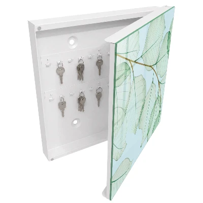 Wall mounted key box Green leaves
