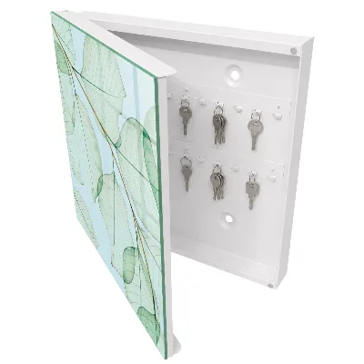 Wall mounted key box Green leaves