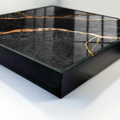 Wall mounted key box Black and orange stone