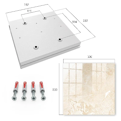 Key box for wall Beige pattern