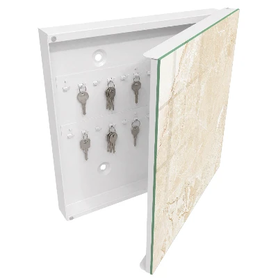 Key box for wall Beige pattern
