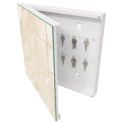 Key box for wall Beige pattern