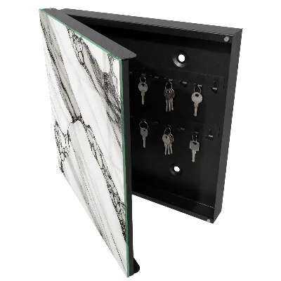 Key cabinet Marbled pattern
