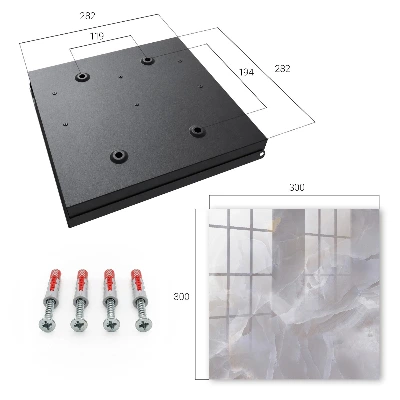 Wall mounted key box Grey elegance