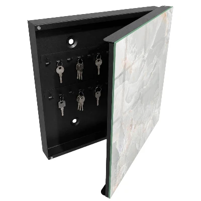 Wall mounted key box with a neutral elegant design