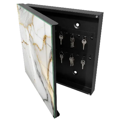 Wall mounted key box marble elegance design
