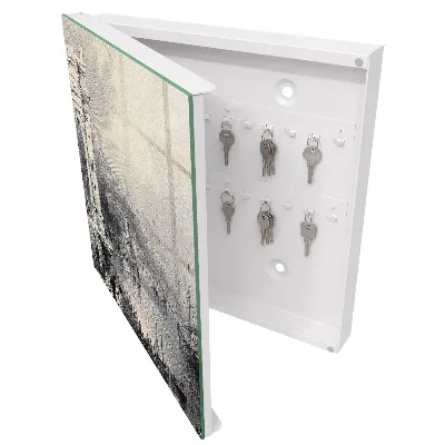 Wall mounted key box Trajan's Arch and the Citadel in Ancona