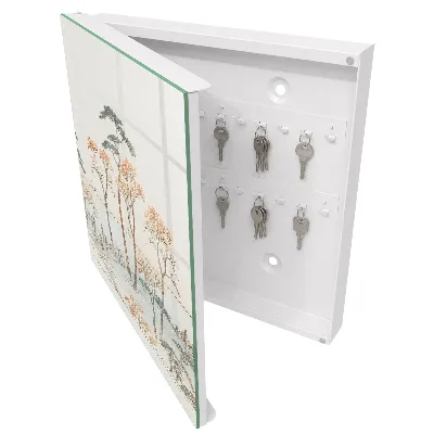 Key cabinet with Japanese landscape design