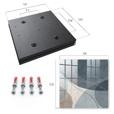 Wall mounted key box blue abstraction design