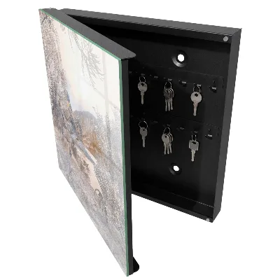 Wall mounted key box Mountain peace