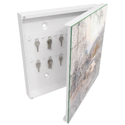 Wall mounted key box Mountain peace