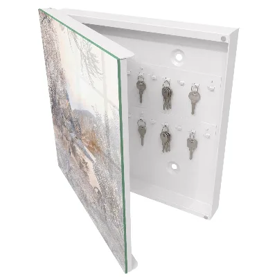 Wall mounted key box Mountain peace
